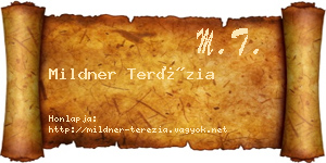 Mildner Terézia névjegykártya